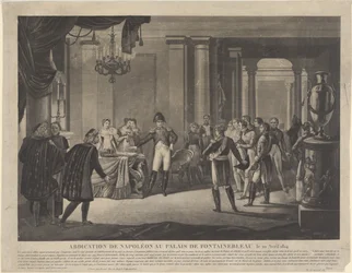 La Abdicación de Napoleón en Fontainebleau, 1814