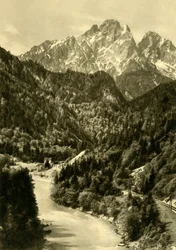 El Admonter Reichenstein, Parque Nacional de Gesäuse, Estiria, Austria, hacia 1935.