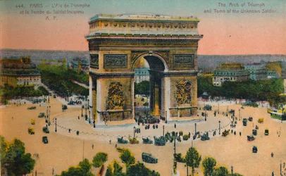 El Arco de Triunfo y la Tumba del Soldado Desconocido, París, c1920