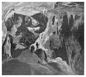 La cueva del arco mirando al norte, Jenolan Caves, Nueva Gales del Sur, Australia, 1886