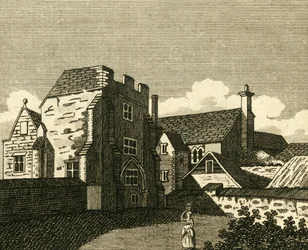 El Palacio del Arzobispo Gran Salón, en Canterbury, c1786