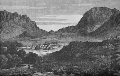 El Valle de Argandab, mostrando a la derecha las colinas del Paso Baba Wali