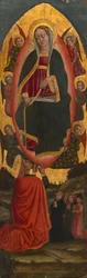 La Asunción de la Virgen con santos de un retablo agustino