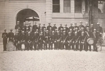 La banda del Cuerpo de Bomberos de Río, 1914