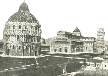 El Baptisterio, la Catedral y la Torre Inclinada, Pisa, Italia, 1895