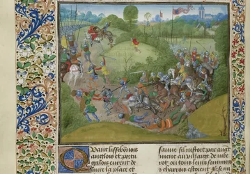La Batalla de Aljubarrota el 14 de agosto de 1385, ca 1470-1475
