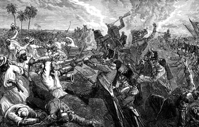 La Batalla de Ferozeshah, India, 1845, 1900