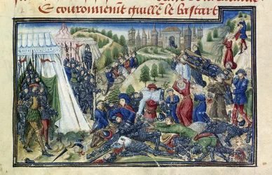 La Batalla de Hastings de la Grande Chronique de Normandie por Yates Thompson