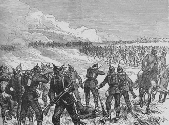 La batalla de Langensalza, c1890