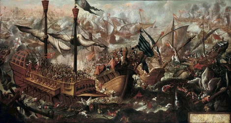 La batalla de Lepanto, siglo XVII