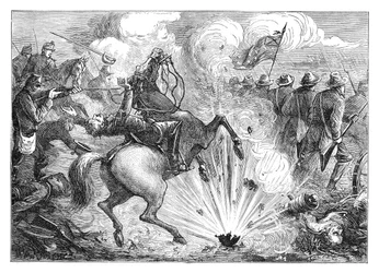 La batalla de Pittsburg Landing, 1862, finales del siglo XIX