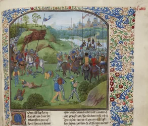 La batalla de Radcot Bridge el 19 de diciembre de 1387, ca. 1470-1475