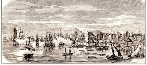 La Batalla de Sinop el 30 de noviembre de 1853, mediados del siglo XIX
