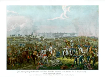 La batalla de las Naciones en Leipzig, Alemania, 18 de octubre de 1813 1900