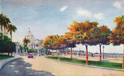La hermosa Beira Mar Drive - acercándose al magnífico Palacio Monroe
