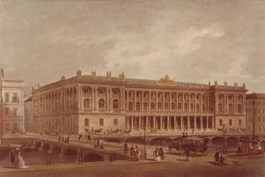 La Bolsa de Berlín en la Burgstrasse, finales de 1860s-principios de 1870s