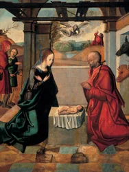 El nacimiento de Cristo y la Anunciación a los pastores