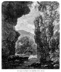 La cueva de los coroneles negros, Gleneye, Escocia, 1864