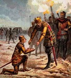 El Príncipe Negro en Crécy, 1346, hacia 1850