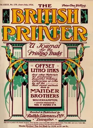 El impresor británico - anuncio, 1916