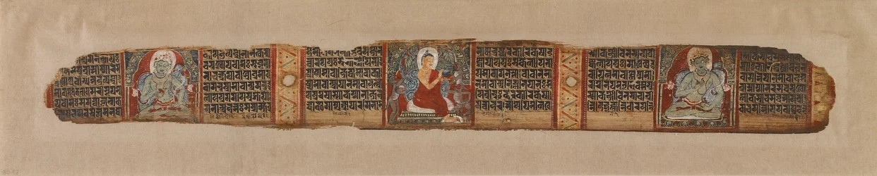 El Buda distribuye miel, de un manuscrito Prajnaparamita, siglo XII