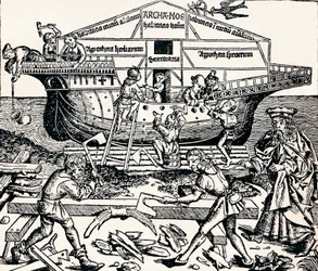 La construcción del arca supervisada por Noé, 1493, 1903