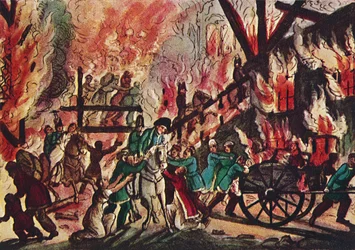 El incendio de Moscú: Un gran espectáculo militar y ecuestre, 1942