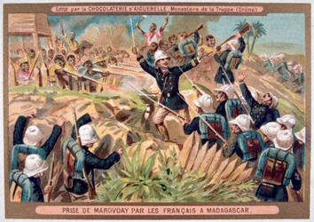 La captura de Marovoay por los franceses, Madagascar, siglos XIX-XX