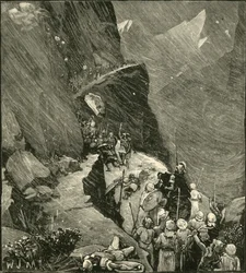 Los cartagineses cruzando los Alpes, 1890