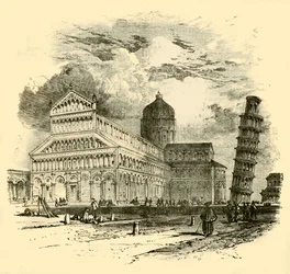 La Catedral y la Torre Inclinada, Pisa, 1890
