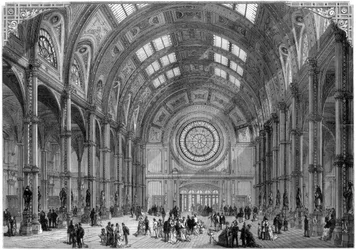 El Salón Central, Alexandra Palace, Londres, 1875