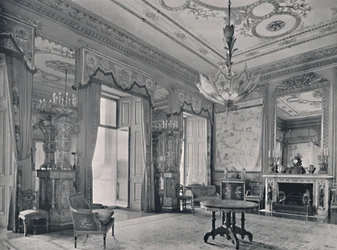La sala central, Palacio de Buckingham, esquina sureste, 1939