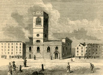 La Iglesia de Allhallows the Great en 1784, c1872