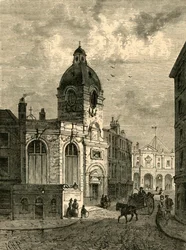 La iglesia de St. Benet Fink, de una vista antigua, 1897