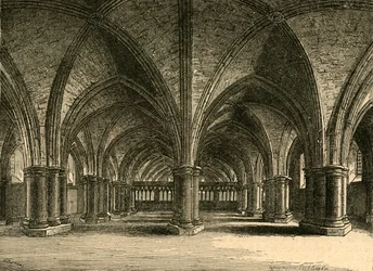 La Iglesia de Santa Fe, La Cripta de la Antigua San Pablo, de una vista de Hollar, 1897