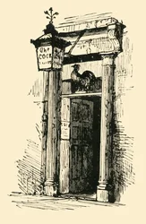 La taberna The Cock, 1902.