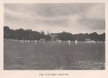 El campo de cricket de Colombo, Ceilán