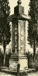 La Columna de los Franceses, Rávena, Erigida en Memoria de Gastón de Foix, 1890