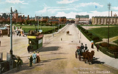 El común desde Clarence Pier, Southsea, Hampshire, c1904