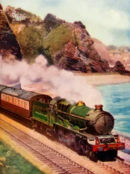 El Cornish Riviera Express tirado por una locomotora clase King