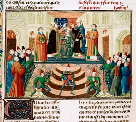 La coronación de Enrique IV de Inglaterra (detalle)