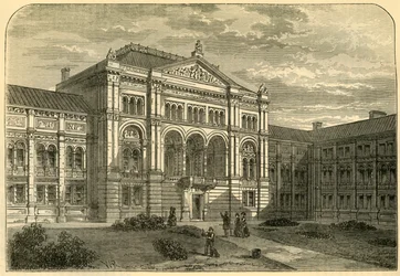 El tribunal de la estación de South Kensington, c. 1876