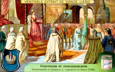 La coronación de Catalina II, emperatriz de Rusia, en 1762, hacia 1900