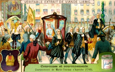 La coronación de María Teresa de Austria en 1740, hacia 1900