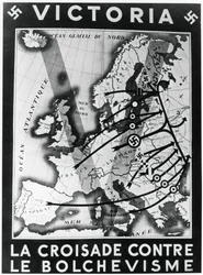 La cruzada contra el bolchevismo, cartel de propaganda de Vichy Francia, 1941