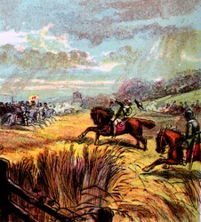 La muerte de John Hampden, 1643, c1850