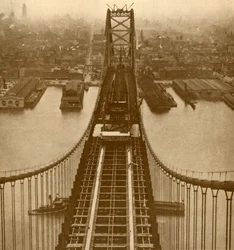 El Puente Colgante del Río Delaware, c1930
