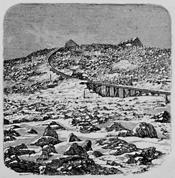El Depósito y la Casa de la Cumbre, Monte Washington, 1883