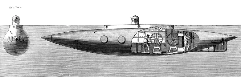 El Desplazamiento Hundimiento y Ascenso del Submarino Nautilus, 1887