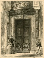 La puerta del Saddlers Hall, 1897